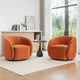 Fauteuil d'appoint pivotant à 360 degrés en velours SEYNAR Modern Glam (lot de 2)