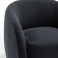 Fauteuil d'appoint pivotant à 360 degrés en velours SEYNAR Modern Glam (lot de 2)
