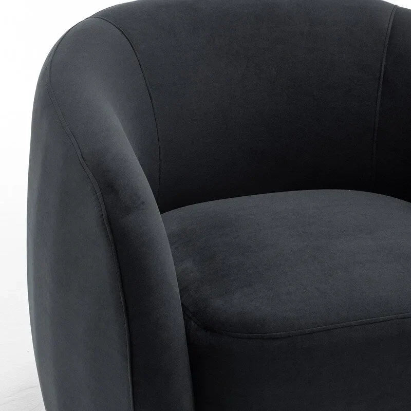 Fauteuil d'appoint pivotant à 360 degrés en velours SEYNAR Modern Glam (lot de 2)