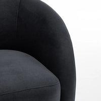 Fauteuil d'appoint pivotant à 360 degrés en velours SEYNAR Modern Glam (lot de 2)
