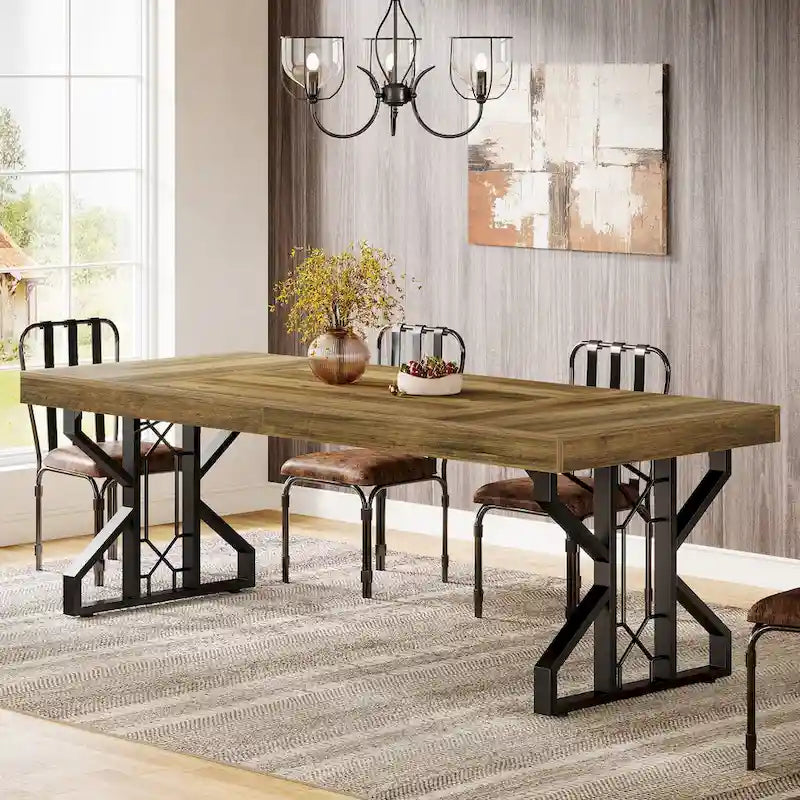 Table à manger rectangulaire de 160 cm pour 6 personnes