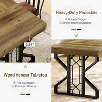 Table à manger rectangulaire de 160 cm pour 6 personnes