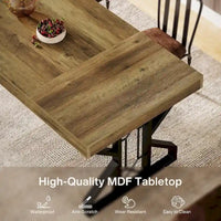 Table à manger rectangulaire de 160 cm pour 6 personnes