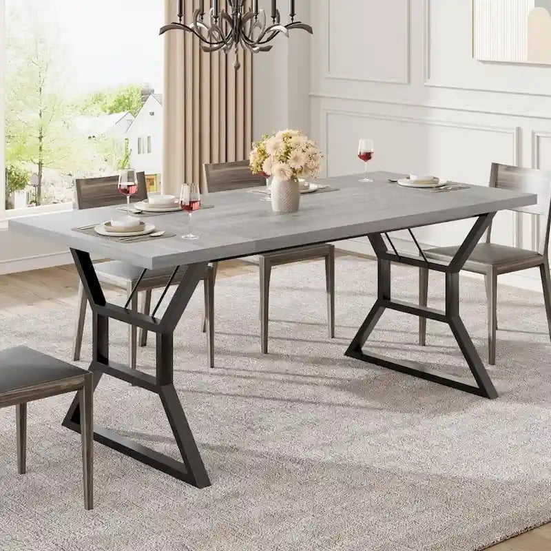 Grande table de cuisine et de salle à manger pour grande famille - N/A