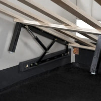 Lit de repos à cadre tapissé avec rangement relevable et garde-corps irrégulier, canapé-lit double pour chambre à coucher ou salon