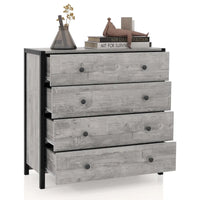 Costway Commode 4 tiroirs Meuble de rangement moderne en bois