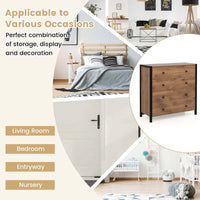 Costway Commode 4 tiroirs Meuble de rangement moderne en bois
