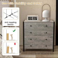 Costway Commode 4 tiroirs Meuble de rangement moderne en bois