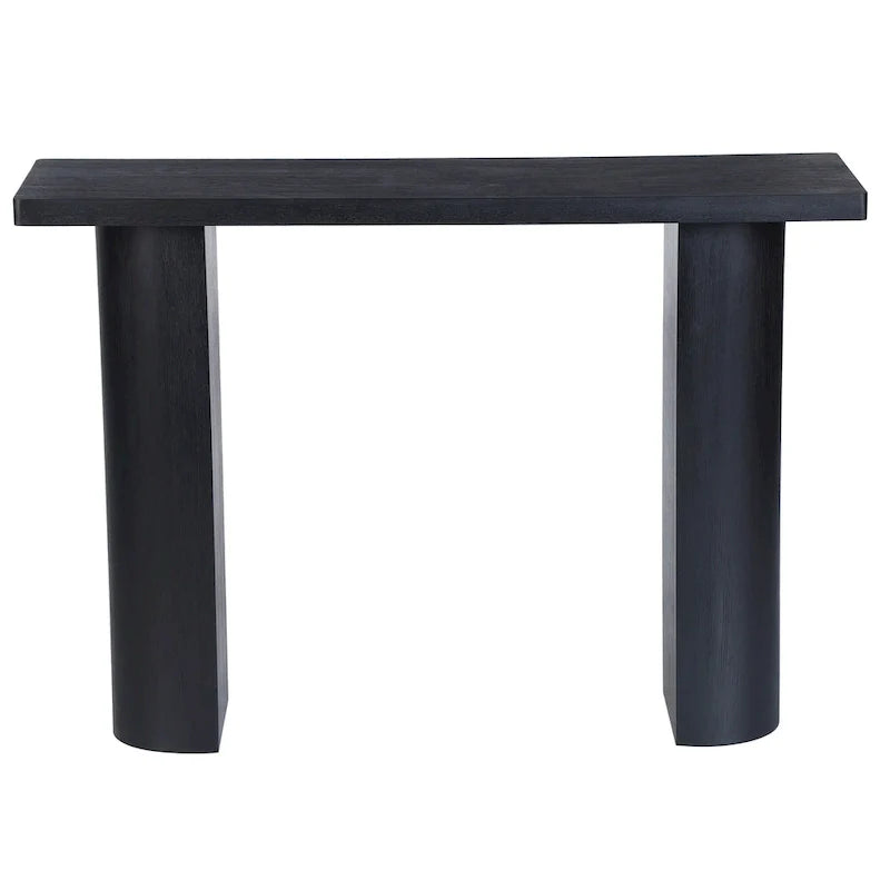 Console en bois de manguier demi-lune par East at Main