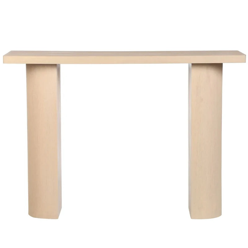 Console en bois de manguier demi-lune par East at Main