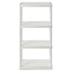 Meuble de rangement domestique léger et solide Gracious Living à 4 étagères à hauteur fixe, blanc - 1 paquet