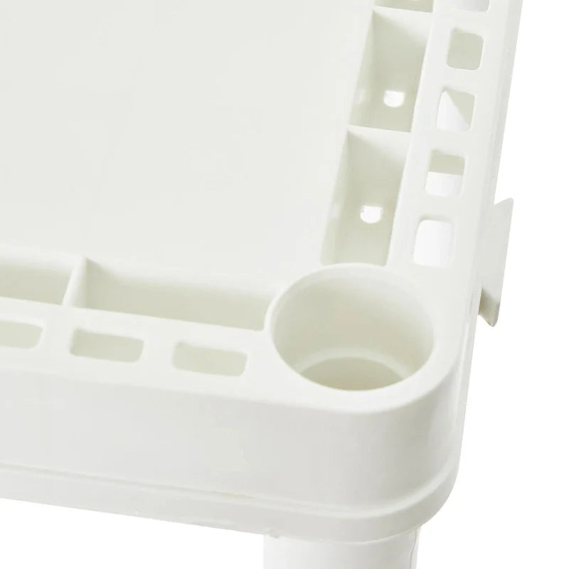 Meuble de rangement domestique léger et solide Gracious Living à 4 étagères à hauteur fixe, blanc - 1 paquet