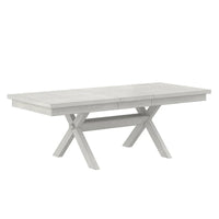 Table à manger rectangulaire extensible en bois massif de 228,6 cm VECELO, style moderne