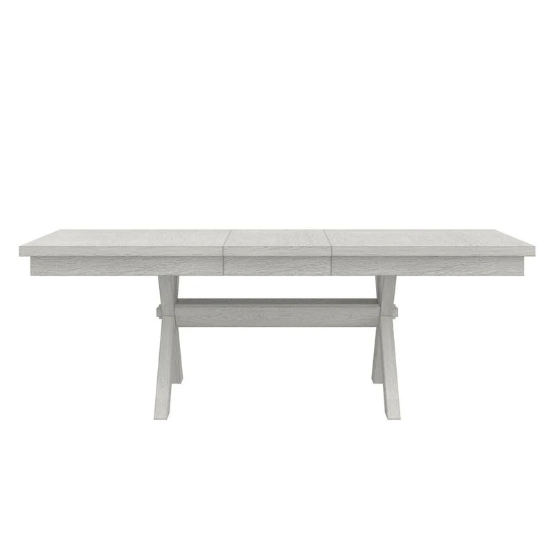 Table à manger rectangulaire extensible en bois massif de 228,6 cm VECELO, style moderne