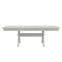 Table à manger rectangulaire extensible en bois massif de 228,6 cm VECELO, style moderne