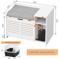 Bac à litière pour chat avec coussin