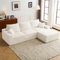 GDFStudio - Olivia Morgan Canapé nuage ultra-doux modulable 110 pouces en forme de L sans assemblage, confort à compression totale