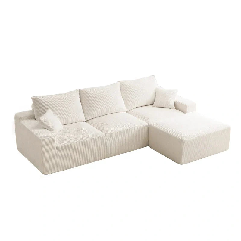 GDFStudio - Olivia Morgan Canapé nuage ultra-doux modulable 110 pouces en forme de L sans assemblage, confort à compression totale