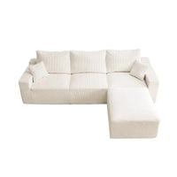 GDFStudio - Olivia Morgan Canapé nuage ultra-doux modulable 110 pouces en forme de L sans assemblage, confort à compression totale
