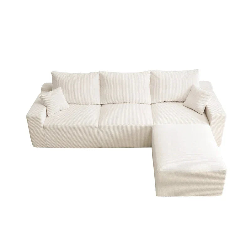 GDFStudio - Olivia Morgan Canapé nuage ultra-doux modulable 110 pouces en forme de L sans assemblage, confort à compression totale