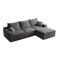 GDFStudio - Olivia Morgan Canapé nuage ultra-doux modulable 110 pouces en forme de L sans assemblage, confort à compression totale