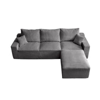 GDFStudio - Olivia Morgan Canapé nuage ultra-doux modulable 110 pouces en forme de L sans assemblage, confort à compression totale