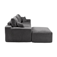 GDFStudio - Olivia Morgan Canapé nuage ultra-doux modulable 110 pouces en forme de L sans assemblage, confort à compression totale