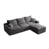 GDFStudio - Olivia Morgan Canapé nuage ultra-doux modulable 110 pouces en forme de L sans assemblage, confort à compression totale