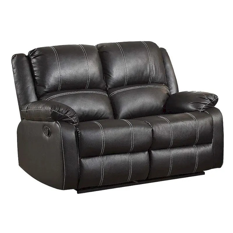 Causeuse inclinable en cuir synthétique brun