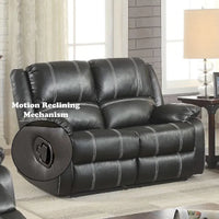 Causeuse inclinable en cuir synthétique brun