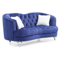 Causeuse traditionnelle bleue