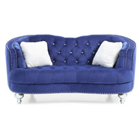 Causeuse traditionnelle bleue