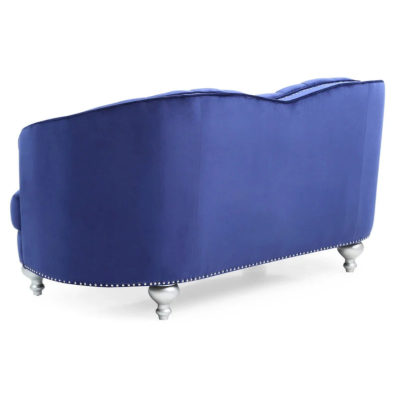 Causeuse traditionnelle bleue