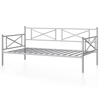 Cadre de lit de repos en métal Costway, taille double, avec lattes de soutien pour matelas