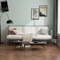Cadre de lit de repos en métal Costway, taille double, avec lattes de soutien pour matelas