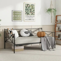 Cadre de lit de repos en métal Costway, taille double, avec lattes de soutien pour matelas