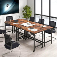 Costway Bureau informatique roulant 1/2/4 pièces, cadre métallique, table pour PC portable