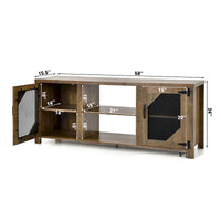 Meuble TV multimédia Costway pour TV jusqu'à 65 avec acier - 58 x 15.5 x 24