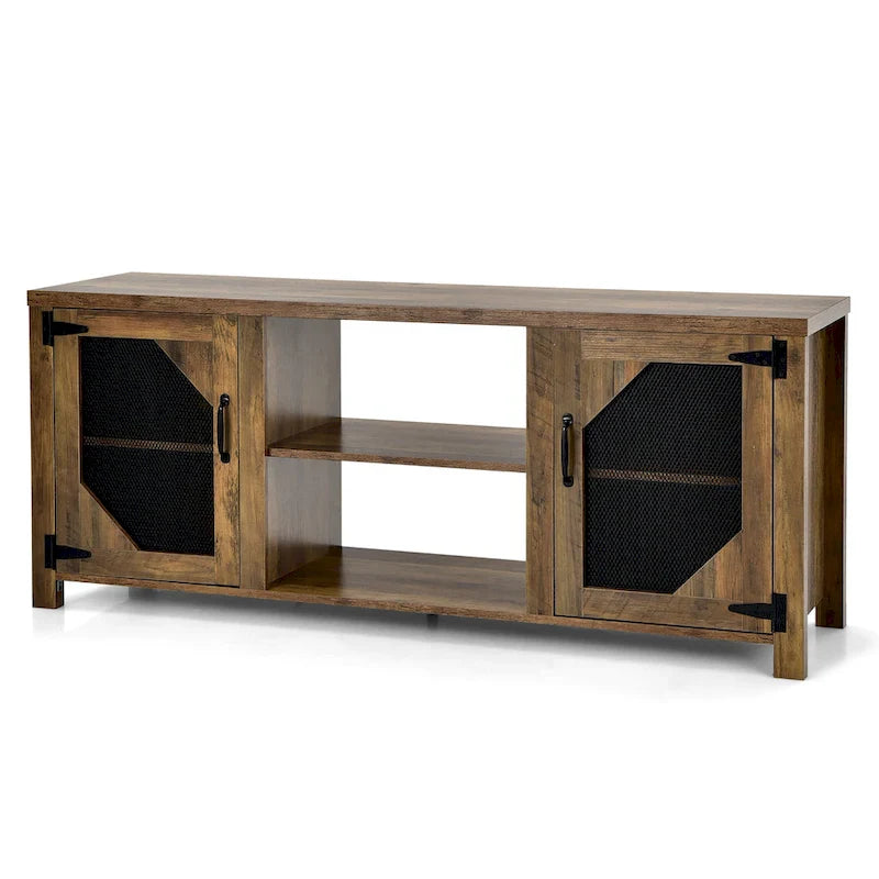 Meuble TV multimédia Costway pour TV jusqu'à 65 avec acier - 58 x 15.5 x 24