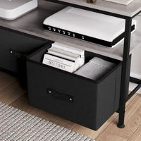Meuble TV et Commode Multifonction pour Chambre à Coucher avec 2 Tiroirs - 106,7 cm