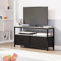 Meuble TV et Commode Multifonction pour Chambre à Coucher avec 2 Tiroirs - 106,7 cm