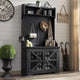 Banc d'entrée de ferme de 42 po de large avec porte-manteau, armoire de vestiaire