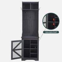 Banc d'entrée de ferme large de 23 pouces avec porte-manteau, meuble d'entrée