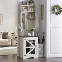 Banc d'entrée de ferme large de 23 pouces avec porte-manteau, meuble d'entrée