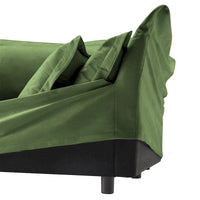 Canapé d'angle en chenille en forme de U de 305 cm avec 3 places, coussins à bord français et coussins moelleux