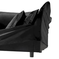 Canapé d'angle en chenille en forme de U de 305 cm avec 3 places, coussins à bord français et coussins moelleux