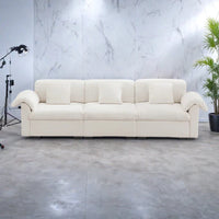 Canapé 4 places en velours 119 avec rangement - Design flexible et confort luxueux