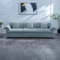 Canapé 4 places en velours 119 avec rangement - Design flexible et confort luxueux