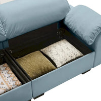 Canapé 4 places en velours 119 avec rangement - Design flexible et confort luxueux