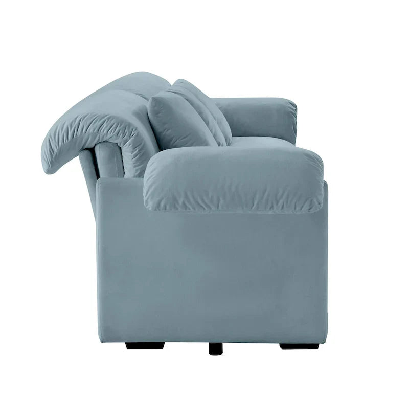 Canapé 4 places en velours 119 avec rangement - Design flexible et confort luxueux